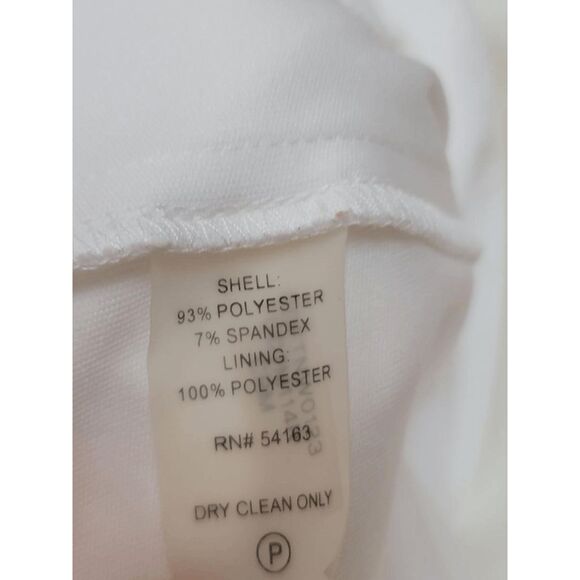 CALVIN KLEIN Women's Cold-Shoulder White Scuba Sheath Dress SIZE 6 - Picture 8 of 16